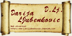 Darija LJubenković vizit kartica